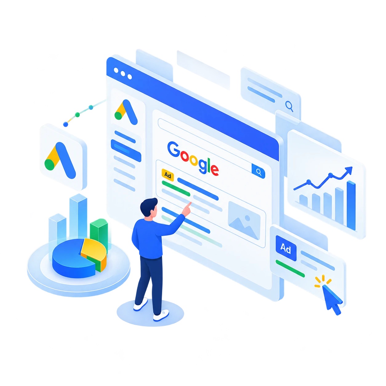 Google 廣告 服務插圖
