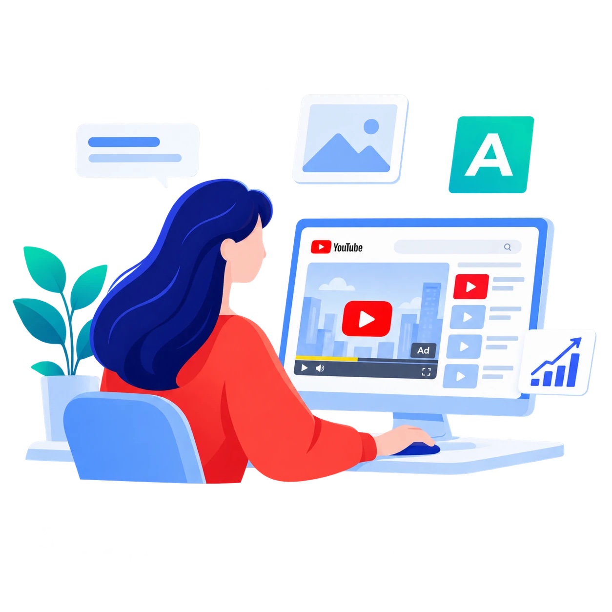 YouTube 廣告 服務插圖